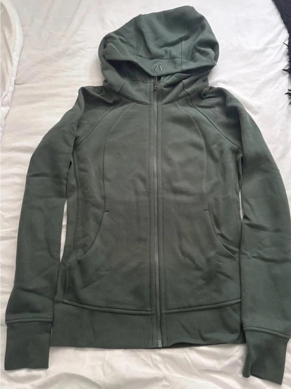 lululemon Olive Green scuba Full-Zip Jacket hoodie